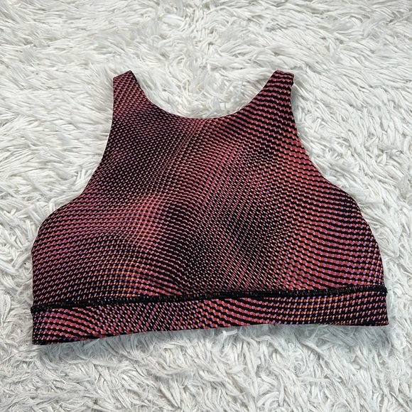 Lululemon Energy Bra High Neck *SeaWheeze Race Pace Flare Multi - Picture 1 of 4